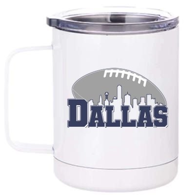 Dallas Texas Skyline City Football Fan 12 oz Stainless Steel Tumbler Cup