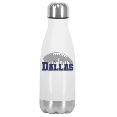 Dallas Texas Skyline City Football Fan Stainless Steel Insulated Water Bottle