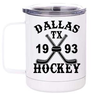 Dallas Texas TX Hockey 1993 12 oz Stainless Steel Tumbler Cup