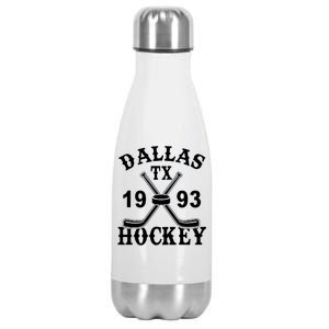 Dallas Texas TX Hockey 1993 Stainless Steel Insulated Water Bottle