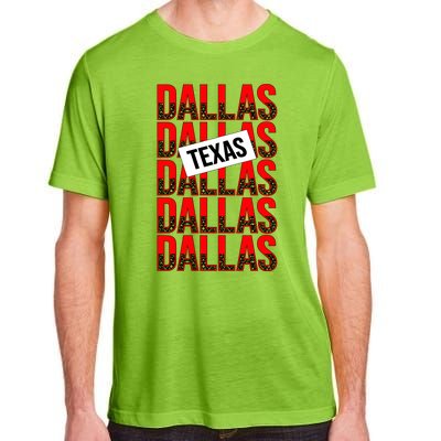 Dallas Texas Typography Adult ChromaSoft Performance T-Shirt