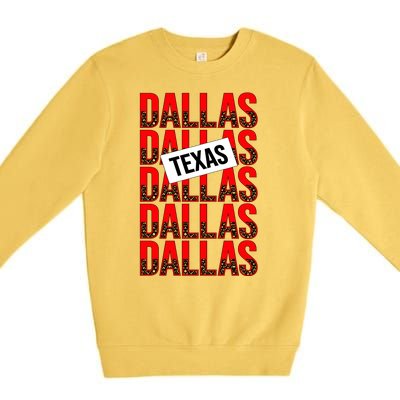 Dallas Texas Typography Premium Crewneck Sweatshirt