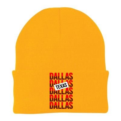 Dallas Texas Typography Knit Cap Winter Beanie