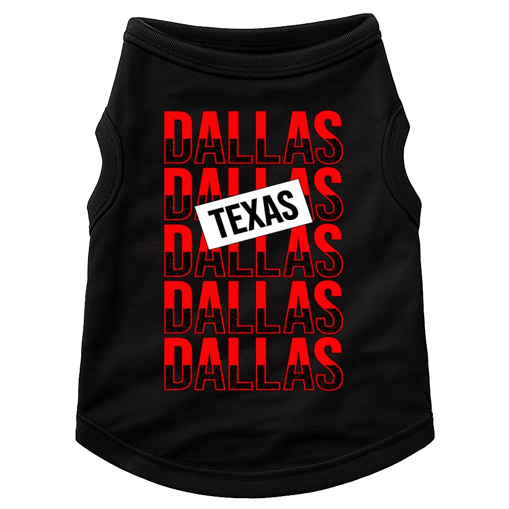 Dallas Texas Typography Doggie Tank