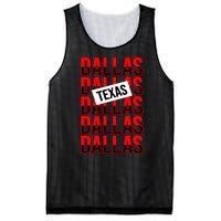 Dallas Texas Typography Mesh Reversible Basketball Jersey Tank