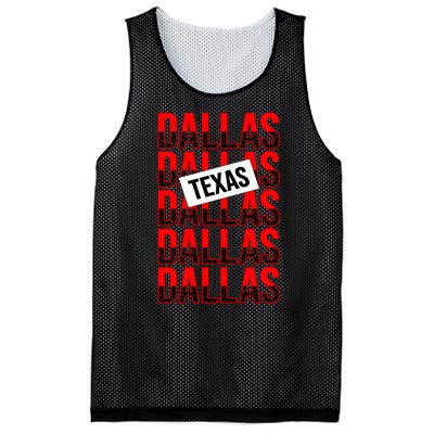 Dallas Texas Typography Mesh Reversible Basketball Jersey Tank