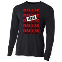 Dallas Texas Typography Cooling Performance Long Sleeve Crew