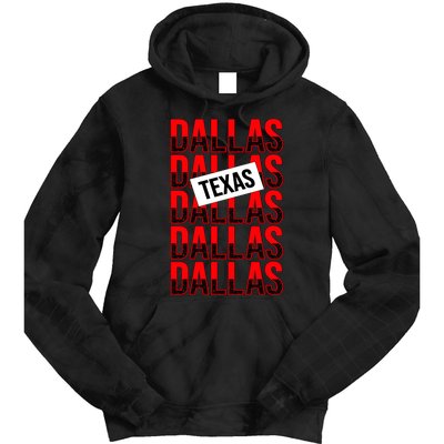 Dallas Texas Typography Tie Dye Hoodie