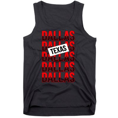 Dallas Texas Typography Tank Top