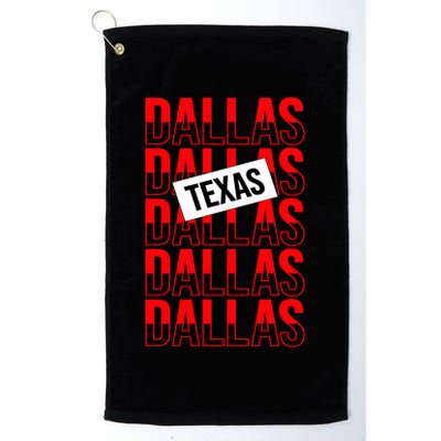 Dallas Texas Typography Golf Towel