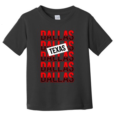 Dallas Texas Typography Toddler T-Shirt
