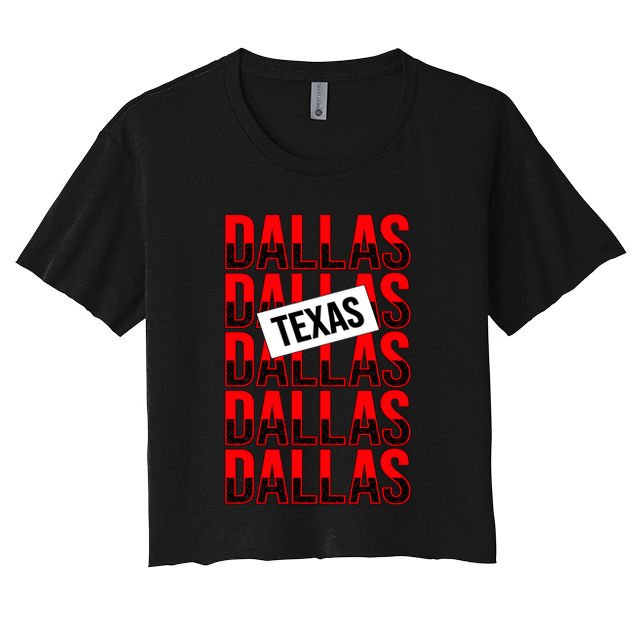 Dallas Texas Typography Crop Top