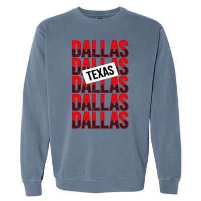 Dallas Texas Typography Garment-Dyed Sweatshirt