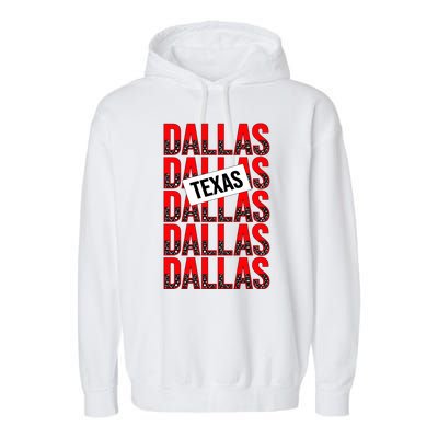 Dallas Texas Typography Garment-Dyed Fleece Hoodie