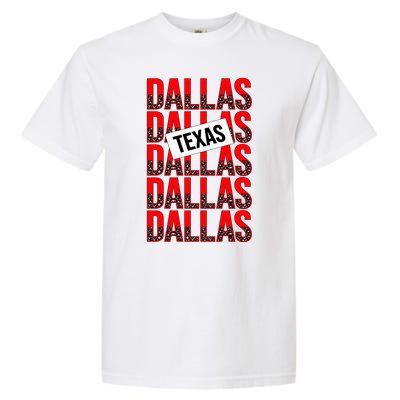 Dallas Texas Typography Garment-Dyed Heavyweight T-Shirt