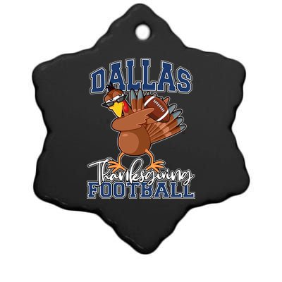 Dallas Thanksgiving Football Fan Ceramic Star Ornament