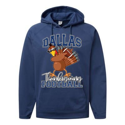 Dallas Thanksgiving Football Fan Performance Fleece Hoodie