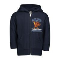 Dallas Thanksgiving Football Fan Toddler Zip Fleece Hoodie