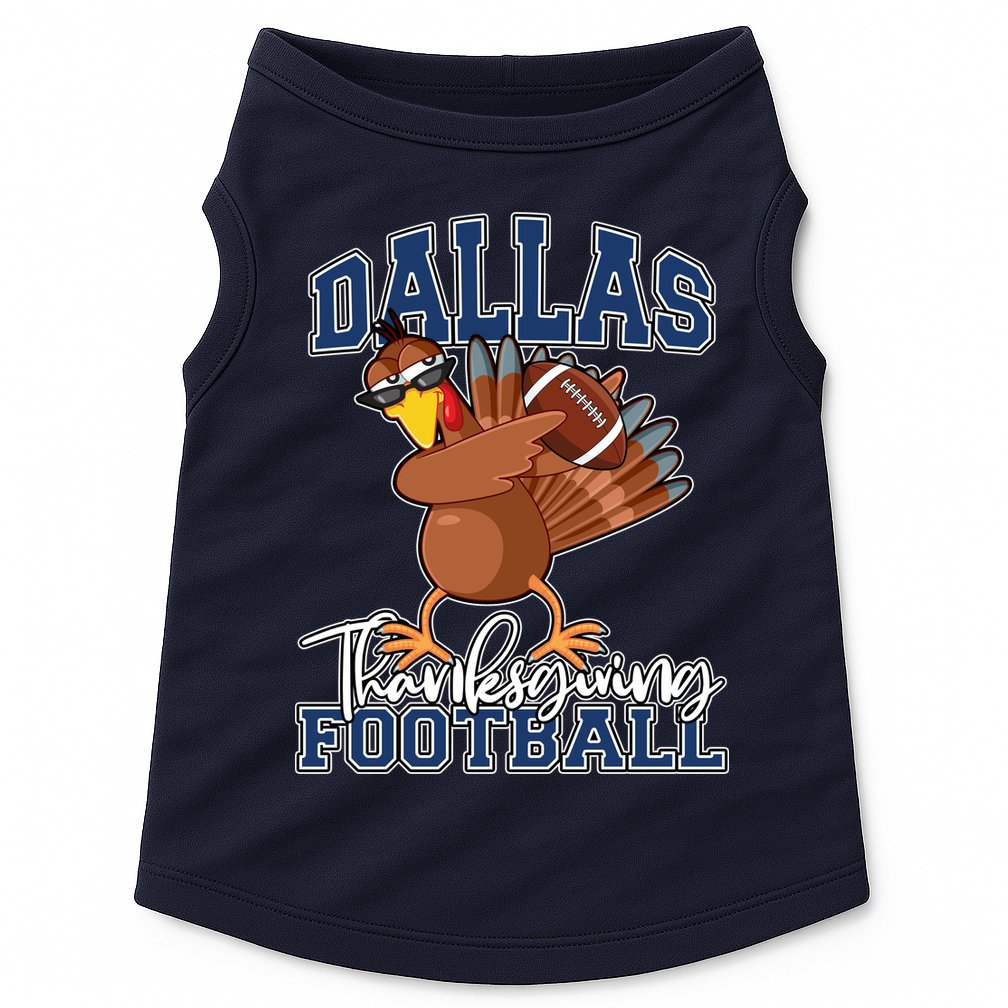 Dallas Thanksgiving Football Fan Doggie Tank