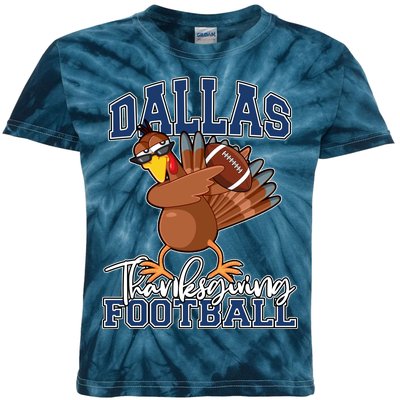 Dallas Thanksgiving Football Fan Kids Tie-Dye T-Shirt