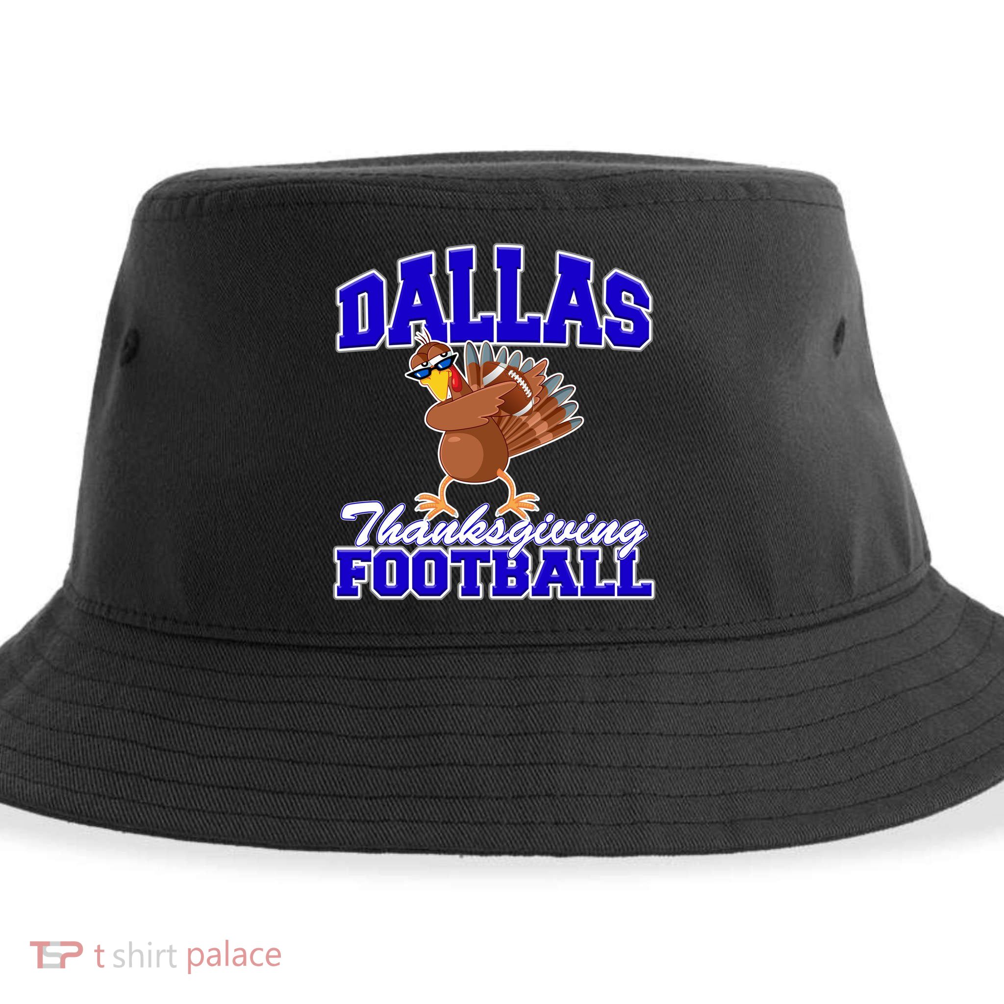 Dallas Thanksgiving Football Funny Dabbing Turkey Sustainable Bucket Hat