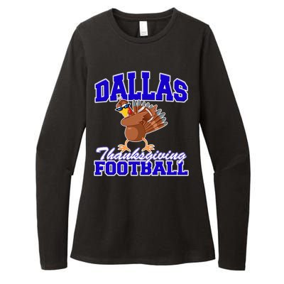 Dallas Thanksgiving Football Funny Dabbing Turkey Womens CVC Long Sleeve Shirt