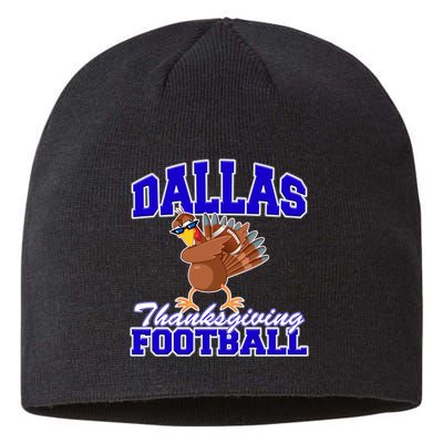 Dallas Thanksgiving Football Funny Dabbing Turkey Sustainable Beanie