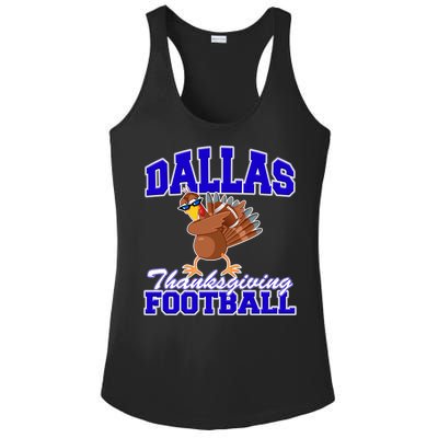 Dallas Thanksgiving Football Funny Dabbing Turkey Ladies PosiCharge Competitor Racerback Tank