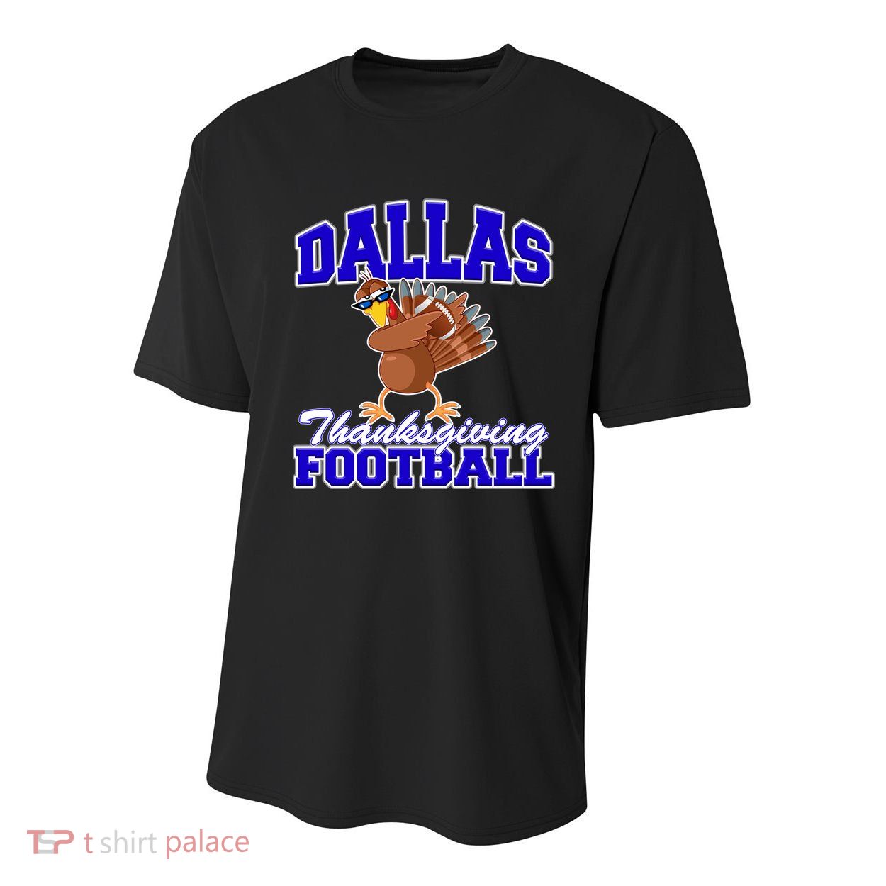 Dallas Thanksgiving Football Funny Dabbing Turkey Youth Performance Sprint T-Shirt