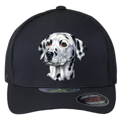 Dalmatian Face Flexfit Unipanel Trucker Cap