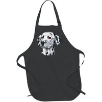 Dalmatian Face Full-Length Apron With Pockets