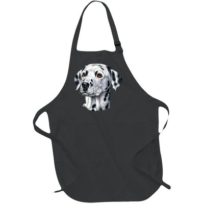 Dalmatian Face Full-Length Apron With Pockets