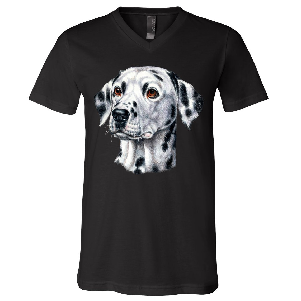 Dalmatian Face V-Neck T-Shirt