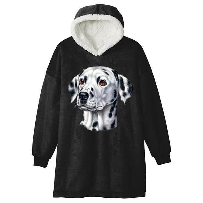 Dalmatian Face Hooded Wearable Blanket