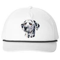 Dalmatian Face Snapback Five-Panel Rope Hat