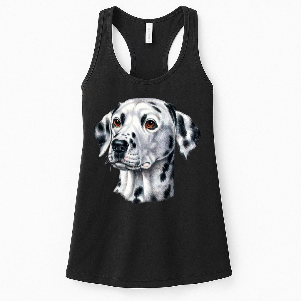 Dalmatian Face Womens Tank Top