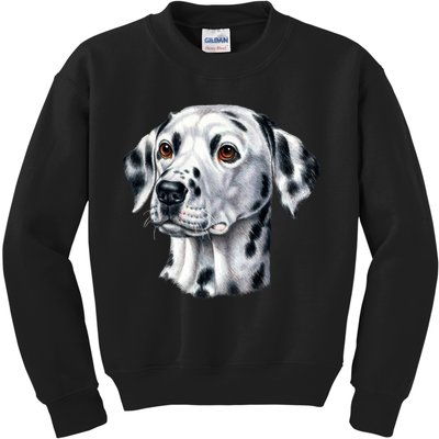 Dalmatian Face Kids Sweatshirt