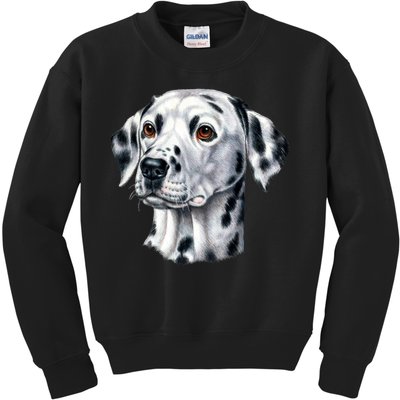 Dalmatian Face Kids Sweatshirt