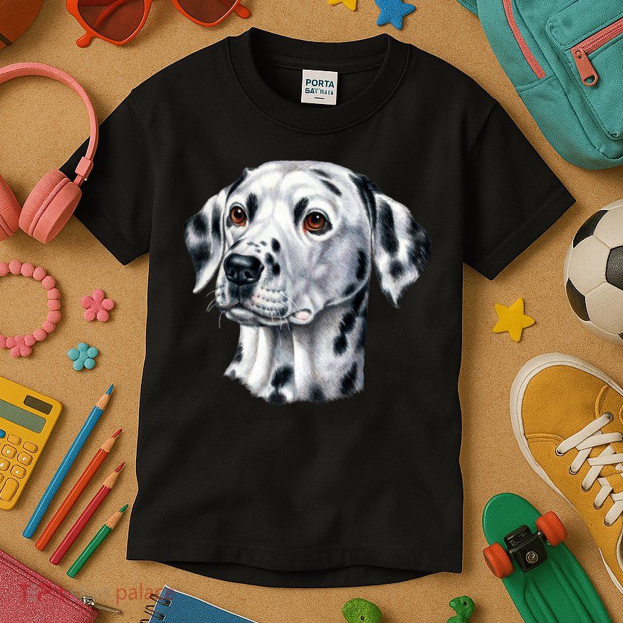 Dalmatian Face Kids T-Shirt