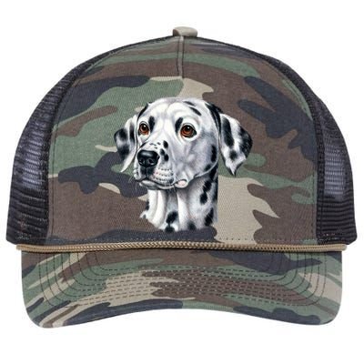 Dalmatian Face Retro Rope Trucker Hat Cap