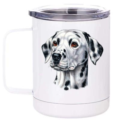 Dalmatian Face 12 oz Stainless Steel Tumbler Cup