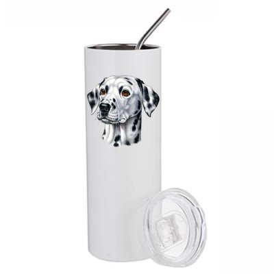 Dalmatian Face Stainless Steel Tumbler