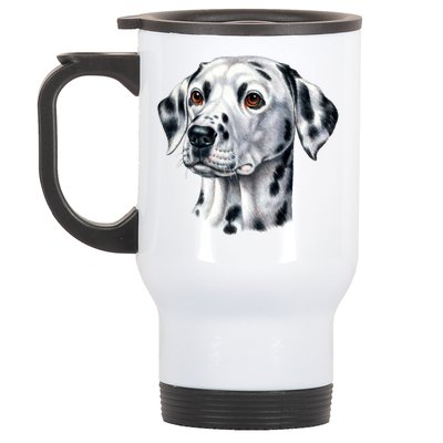 Dalmatian Face Stainless Steel Travel Mug