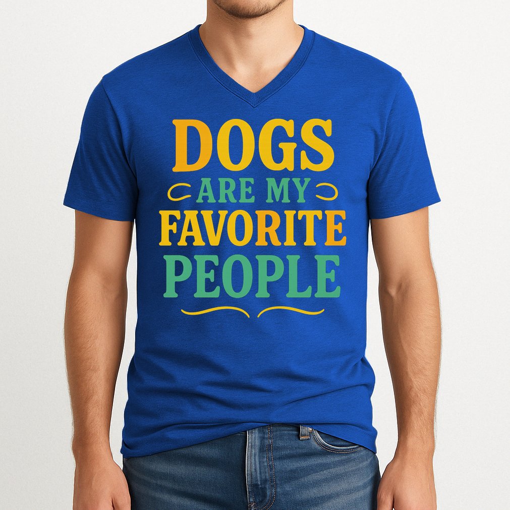 Dogs Are My Favorite People V-Neck T-Shirt