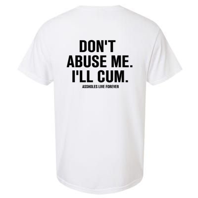 Don't Abuse Me I'll Cum Assholes Live Forever Garment-Dyed Heavyweight T-Shirt