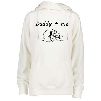 Daddy And Me Best Dad Ever Fist Bump Funny Fathers Day Funny Gift Womens Funnel Neck Pullover Hood