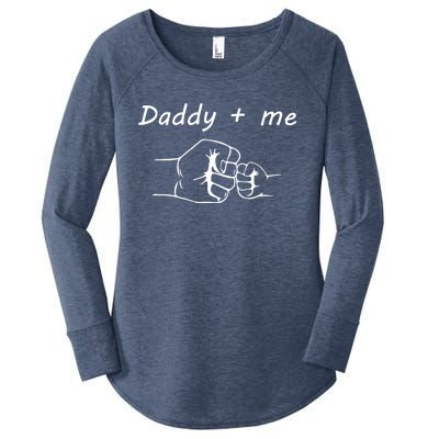 Daddy And Me Best Dad Ever Fist Bump Funny Fathers Day Funny Gift Women's Perfect Tri Tunic Long Sleeve Shirt