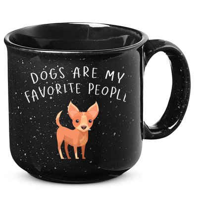 Dogs Are My Favorite People Chihuahua Gift 15oz Campfire Ceramic Mug