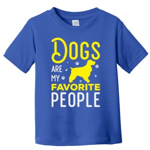 Dogs Are My Favorite People Cocker Spaniel Gift Toddler T-Shirt