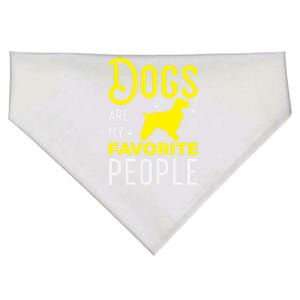 Dogs Are My Favorite People Cocker Spaniel Gift USA-Made Doggie Bandana